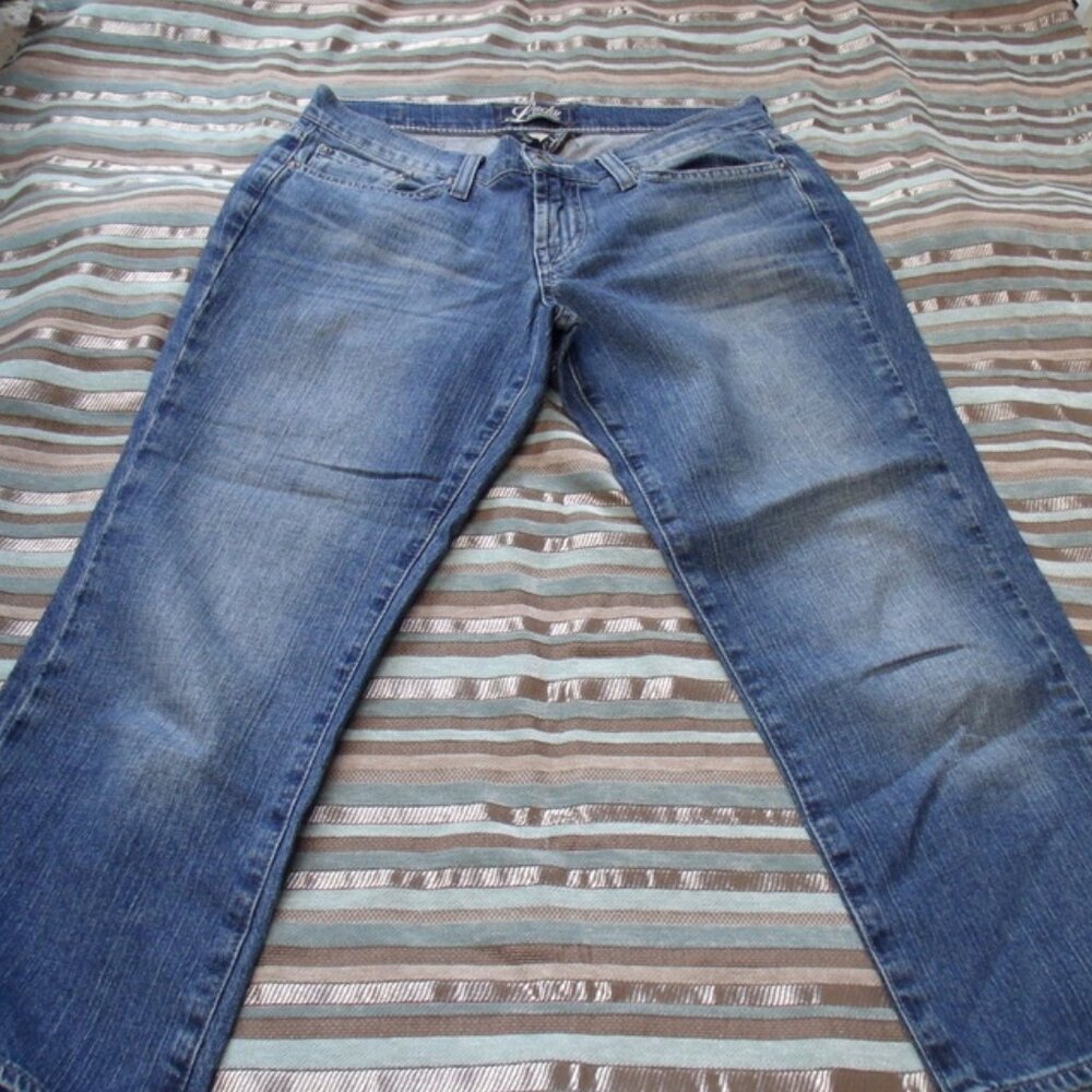 Lucky Brand Classic Rider Crop Capri Jeans Med Blue Wash Sz 4 - Picture 3 of 6
